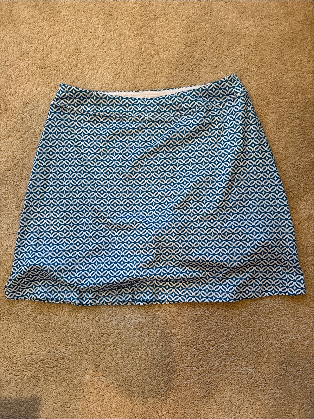 Blue Geometric Print Women’s Skort